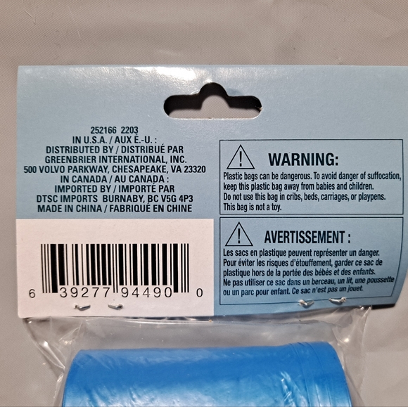 "Lot of 2" Dog Waste Poop Bags (120 Pcs 8 Rolls) Blue Greenbrier Kennel Club New - Picture 4 of 4